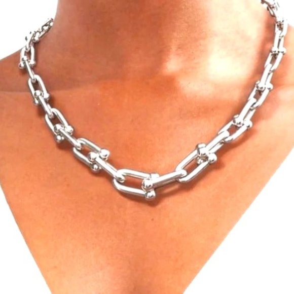 Mia Fiore Jewelry - Mia Fiore Silver Plated Bronze Link Paperclip Graduate Hardwear Necklace NWT